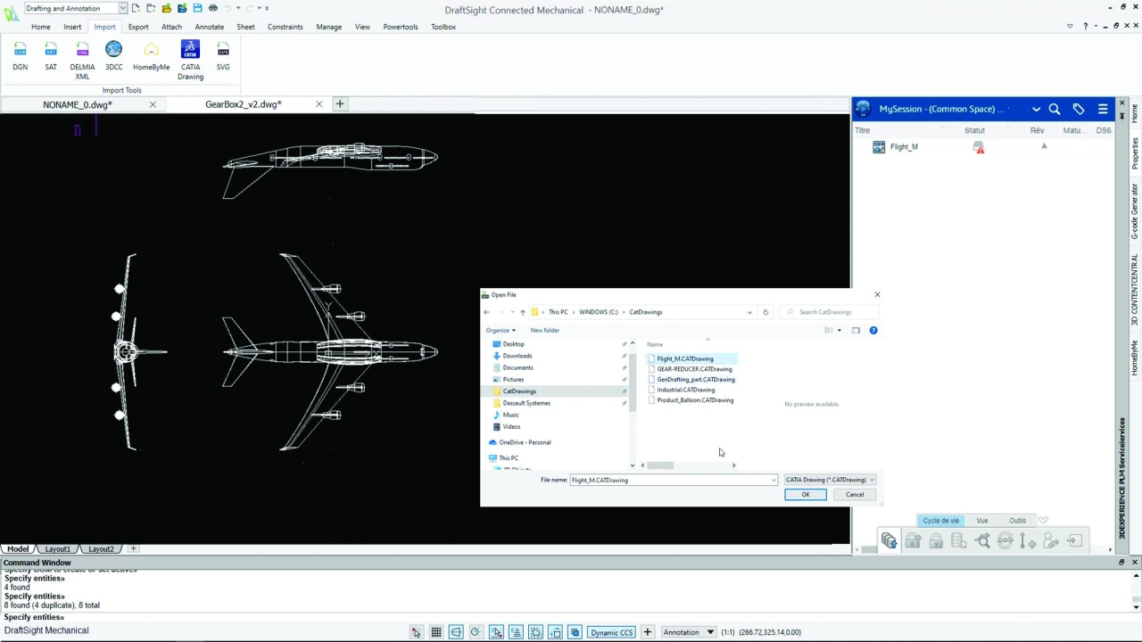 SOLIDWORKS 2024丨DraftSight功能增强篇 支持CATIA工程图